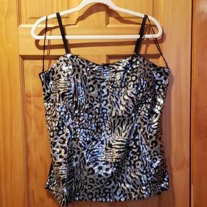 Squint animal print top